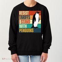 Resist Tariffs I Stand With Penguins Women's Sweatshirt thumb 0