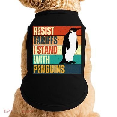 Resist Tariffs I Stand With Penguins Doggie Tank