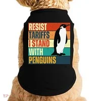 Resist Tariffs I Stand With Penguins Doggie Tank thumb 0