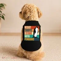 Resist Tariffs I Stand With Penguins Doggie Tank thumb 2