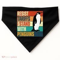 Resist Tariffs I Stand With Penguins USA-Made Doggie Bandana thumb 0