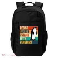 Resist Tariffs I Stand With Penguins Backpack thumb 0