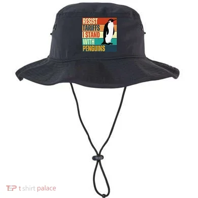 Resist Tariffs I Stand With Penguins Bucket Hat