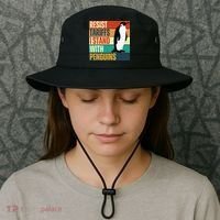 Resist Tariffs I Stand With Penguins Bucket Hat thumb 3