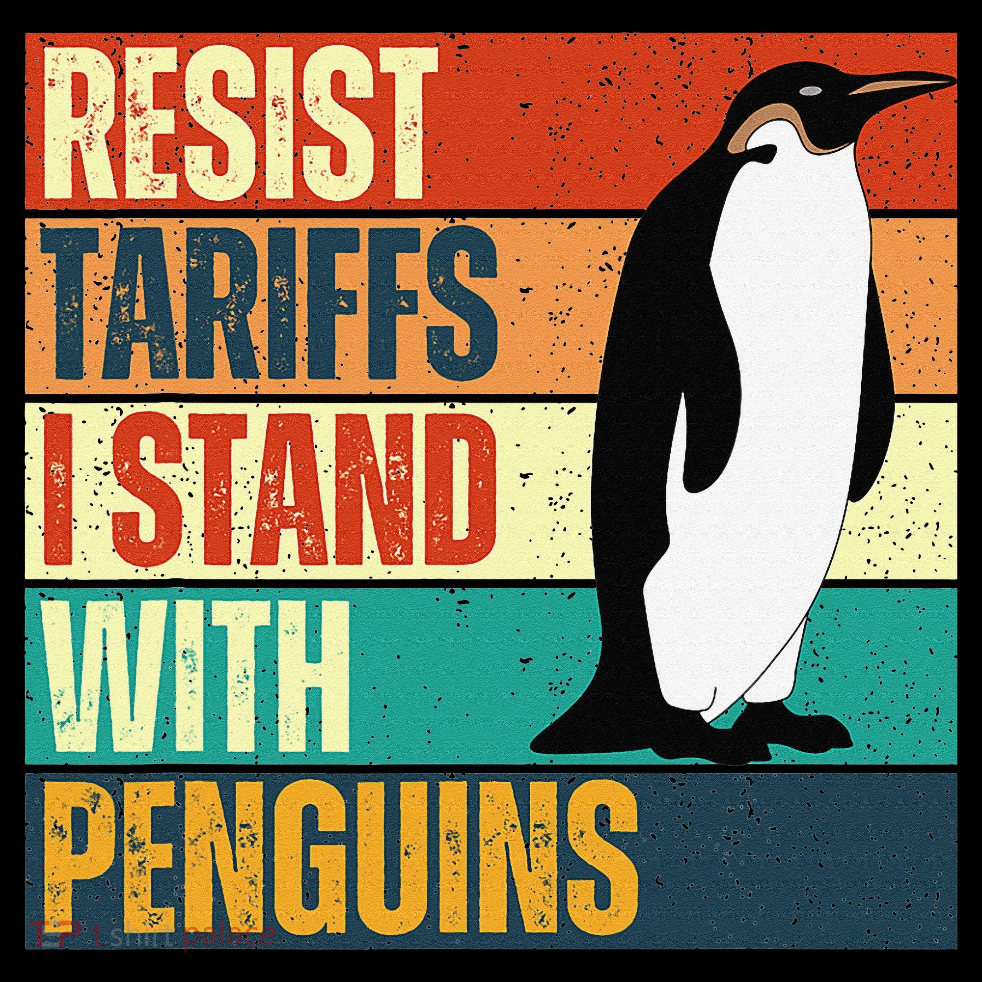 Resist Tariffs I Stand With Penguins Women's Hoodie
