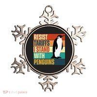 Resist Tariffs I Stand With Penguins Ornament thumb 0