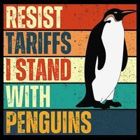 Resist Tariffs I Stand With Penguins Baby Bodysuit thumb 2