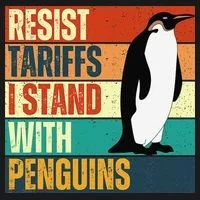 Resist Tariffs I Stand With Penguins Toddler Hoodie thumb 2