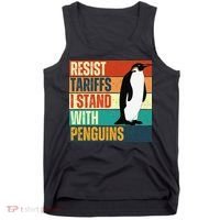 Resist Tariffs I Stand With Penguins Tank Top thumb 0