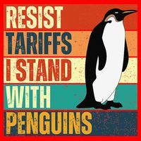 Resist Tariffs I Stand With Penguins Santa Hat thumb 1