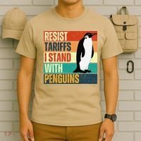 Resist Tariffs I Stand With Penguins T-Shirt thumb 6