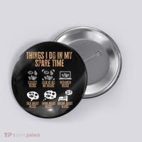 Rockhound Things I Do In My Spare Time Rock Collecting Button thumb 0
