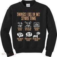 Rockhound Things I Do In My Spare Time Rock Collecting Kids Sweatshirt thumb 0