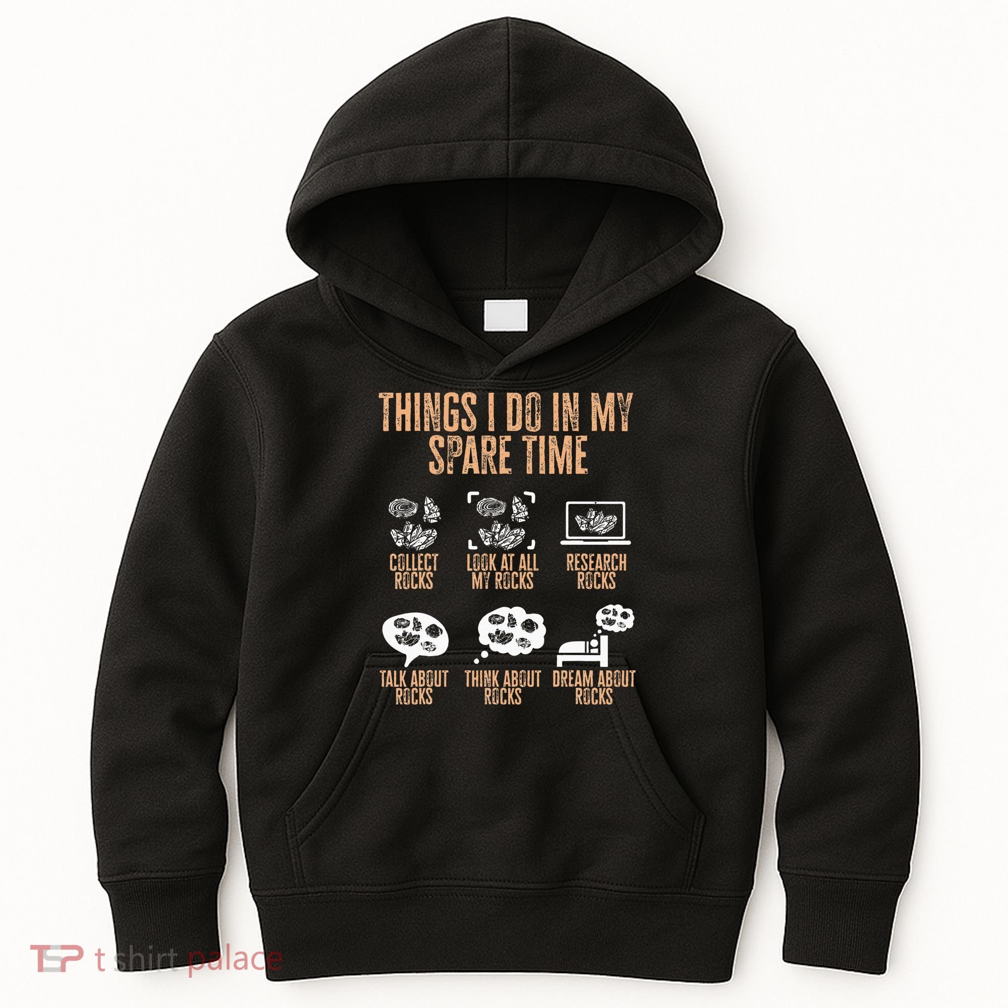 Rockhound Things I Do In My Spare Time Rock Collecting Kids Hoodie