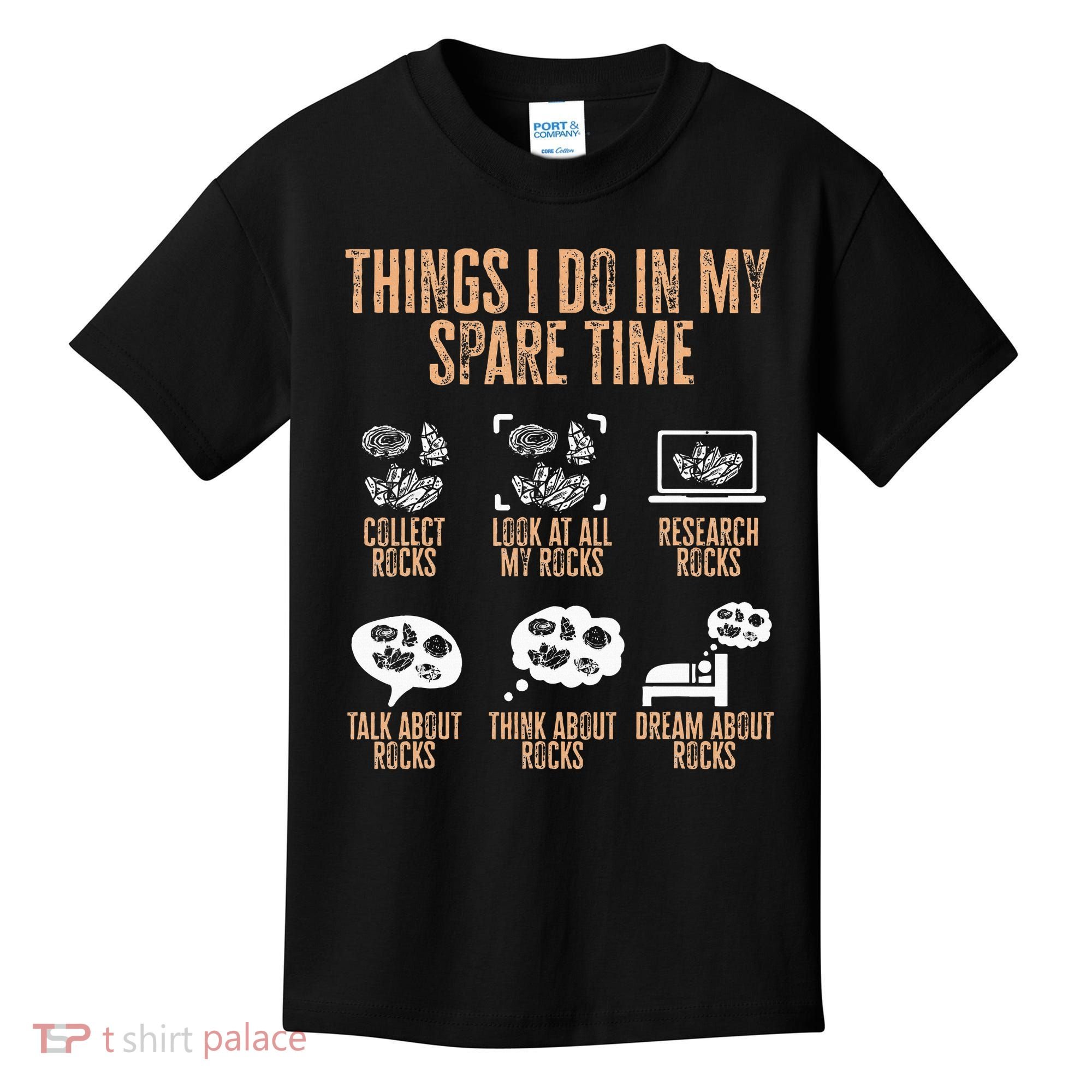 Rockhound Things I Do In My Spare Time Rock Collecting Kids T-Shirt