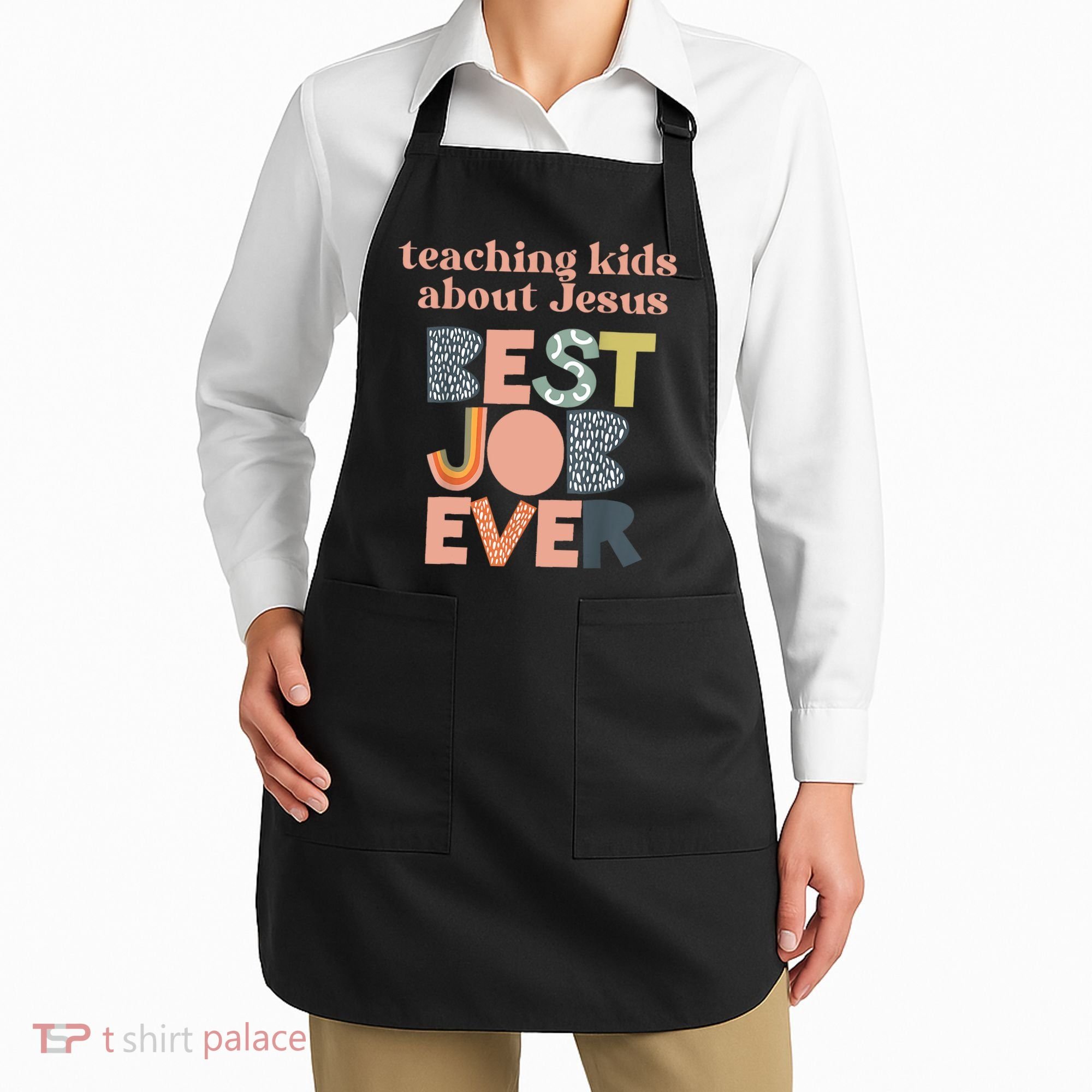 Retro Teaching Kids About Jesus Is The Best Job Ever Apron