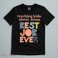 Retro Teaching Kids About Jesus Is The Best Job Ever T-Shirt thumb 5