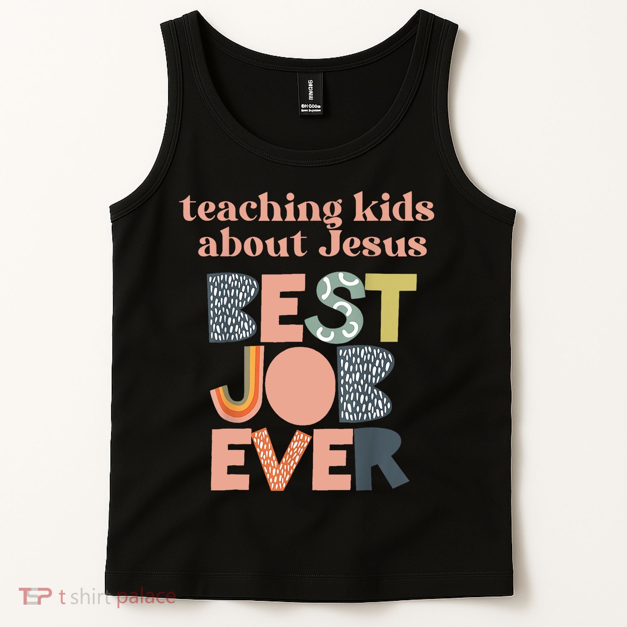 Retro Teaching Kids About Jesus Is The Best Job Ever Tank Top