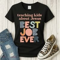 Retro Teaching Kids About Jesus Is The Best Job Ever Women's T-Shirt thumb 3