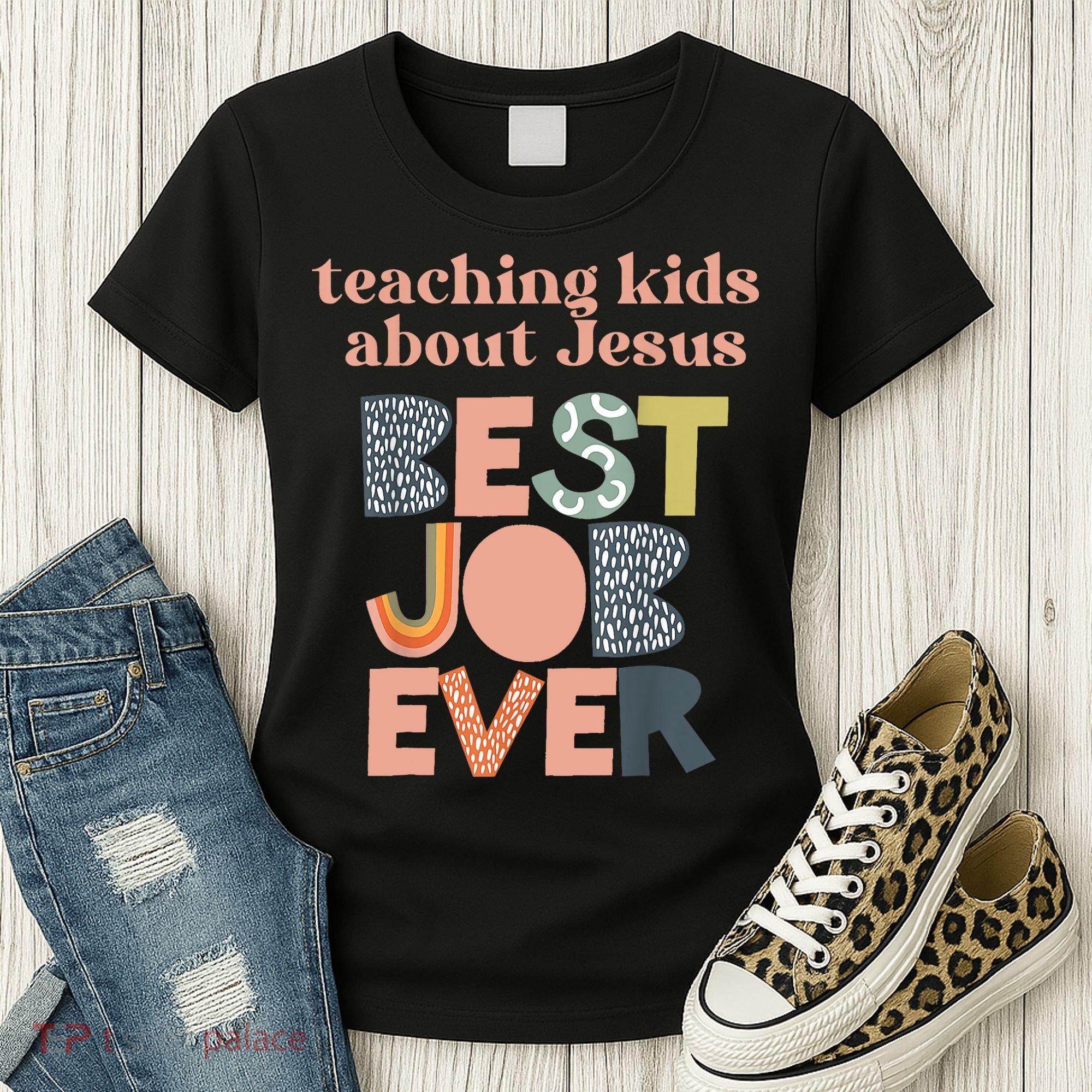Retro Teaching Kids About Jesus Is The Best Job Ever Women's T-Shirt