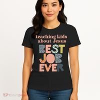 Retro Teaching Kids About Jesus Is The Best Job Ever Women's T-Shirt thumb 4