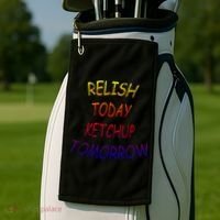 Relish Today Ketchup Tomorrow Giftgift Golf Towel thumb 2