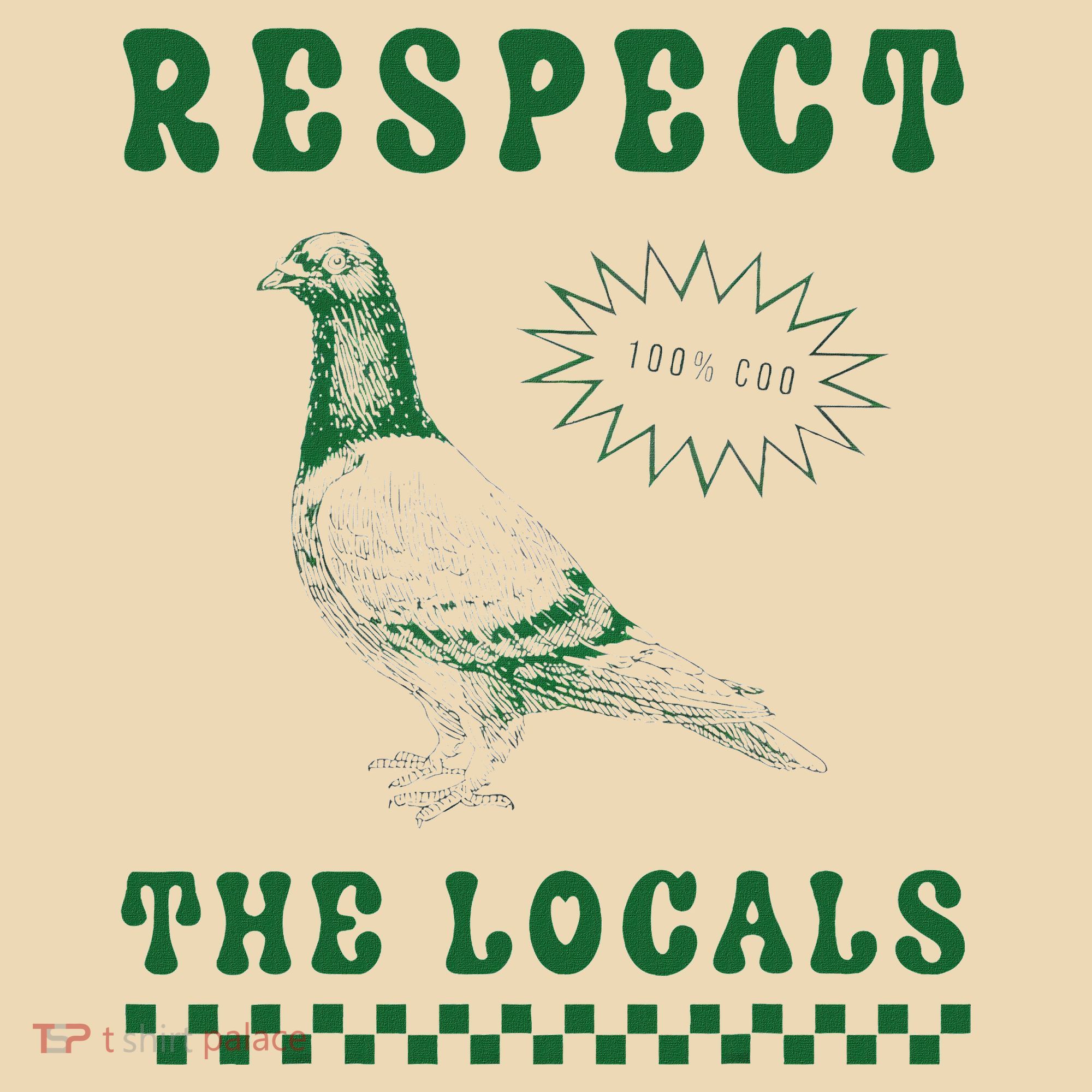 Respect The Local Pigeon Funny Retro Silly Pigeons Lover Tote Bag