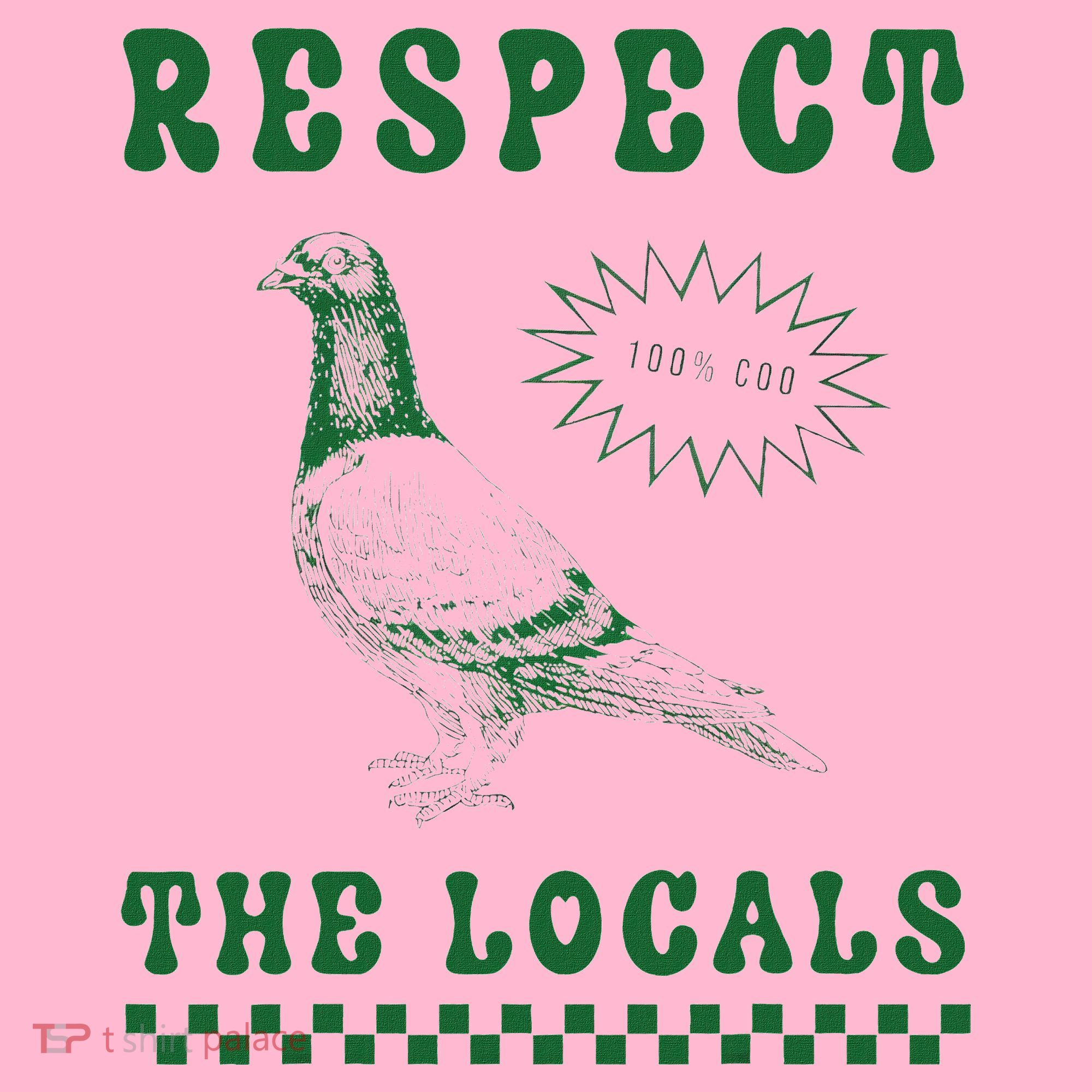 Respect The Local Pigeon Funny Retro Silly Pigeons Lover Coaster