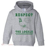 Respect The Local Pigeon Funny Retro Silly Pigeons Lover Toddler Hoodie thumb 0