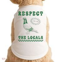 Respect The Local Pigeon Funny Retro Silly Pigeons Lover Doggie Tank thumb 0