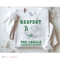 Respect The Local Pigeon Funny Retro Silly Pigeons Lover Sweatshirt thumb 2