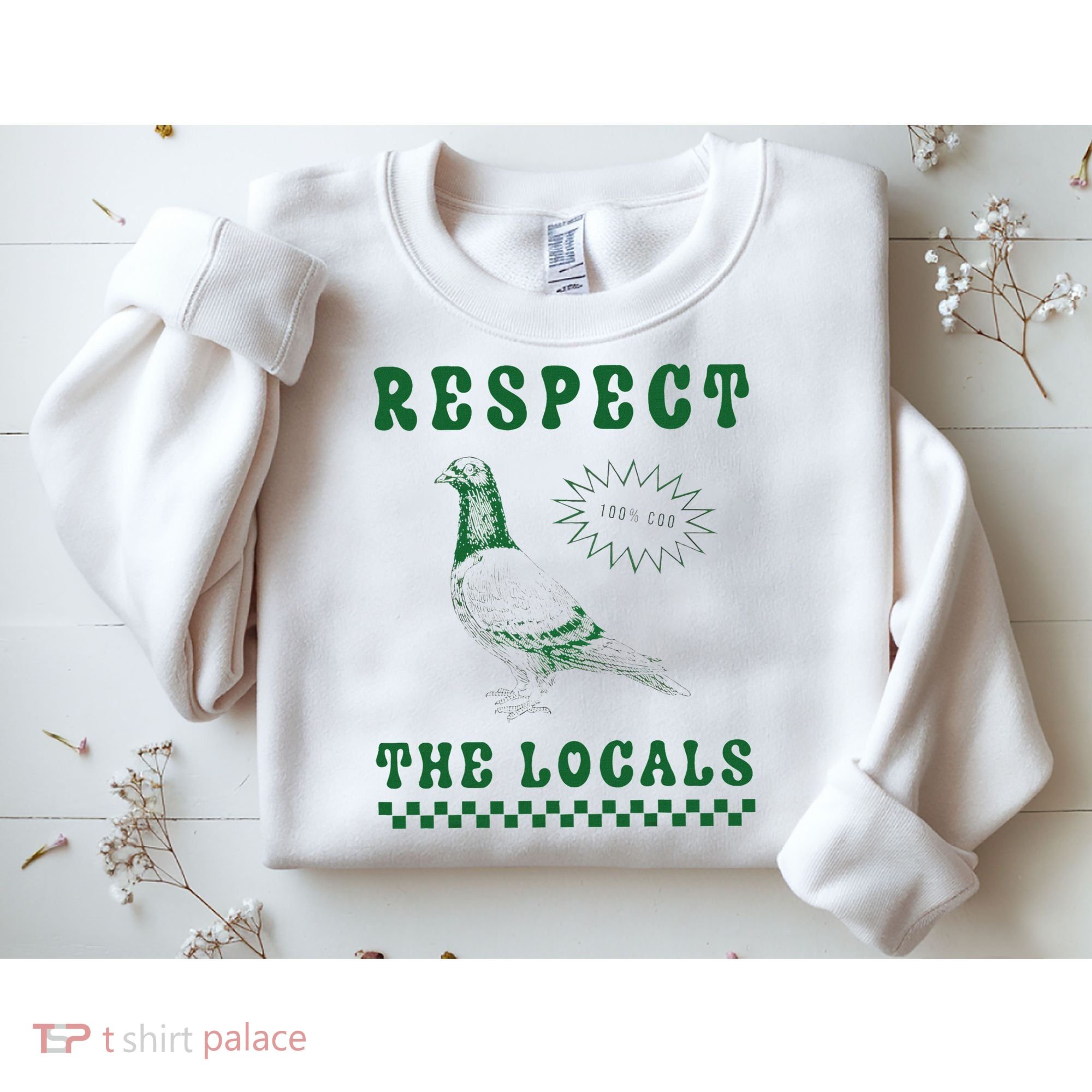 Respect The Local Pigeon Funny Retro Silly Pigeons Lover Sweatshirt