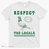 Respect The Local Pigeon Funny Retro Silly Pigeons Lover T-Shirt thumb 0