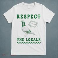 Respect The Local Pigeon Funny Retro Silly Pigeons Lover T-Shirt thumb 5