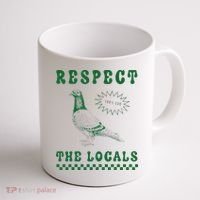 Respect The Local Pigeon Funny Retro Silly Pigeons Lover Coffee Mug thumb 1