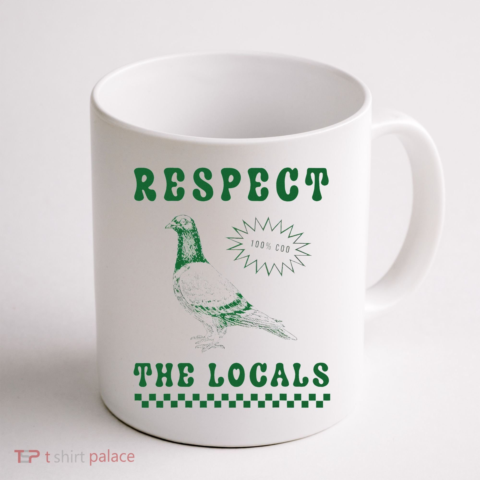 Respect The Local Pigeon Funny Retro Silly Pigeons Lover Coffee Mug