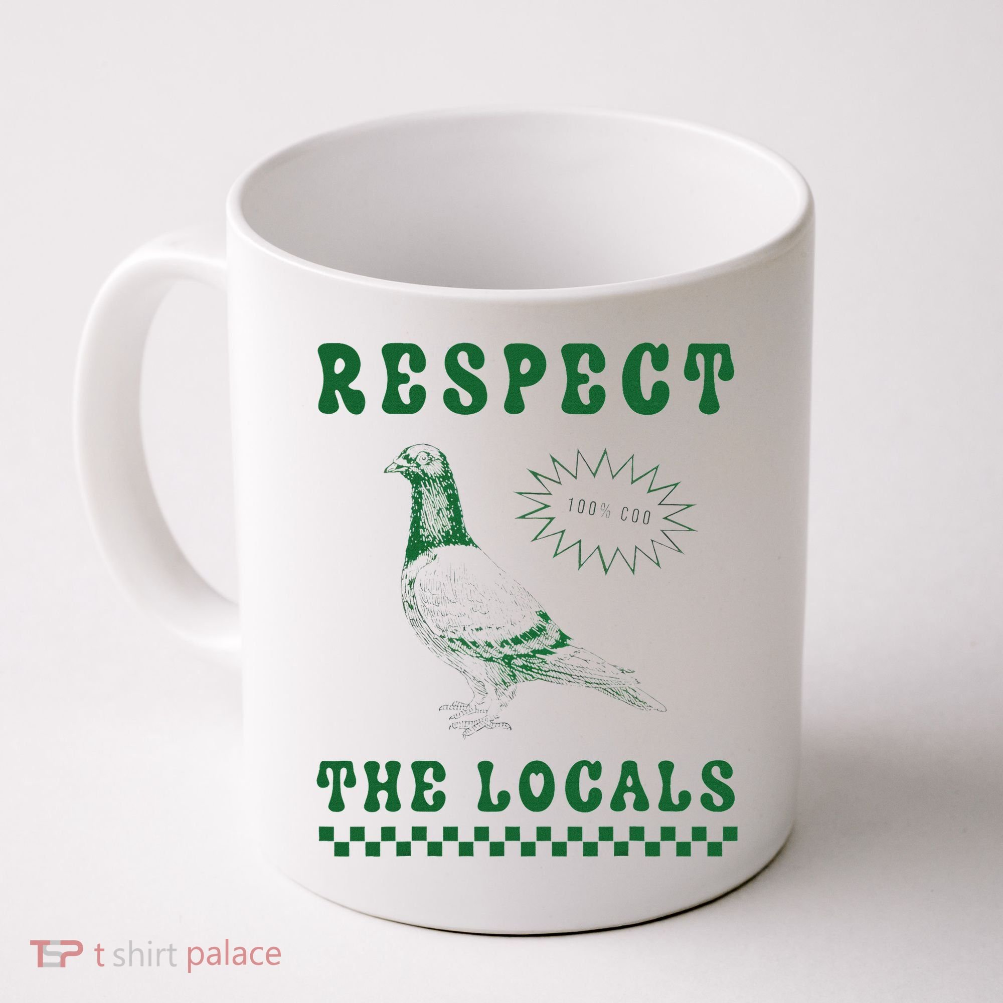 Respect The Local Pigeon Funny Retro Silly Pigeons Lover Coffee Mug