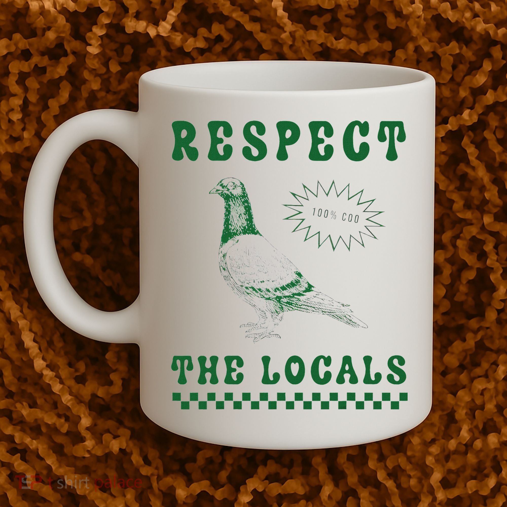 Respect The Local Pigeon Funny Retro Silly Pigeons Lover Coffee Mug