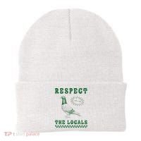Respect The Local Pigeon Funny Retro Silly Pigeons Lover Beanie thumb 0