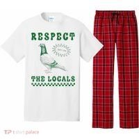Respect The Local Pigeon Funny Retro Silly Pigeons Lover Pajama Set thumb 0