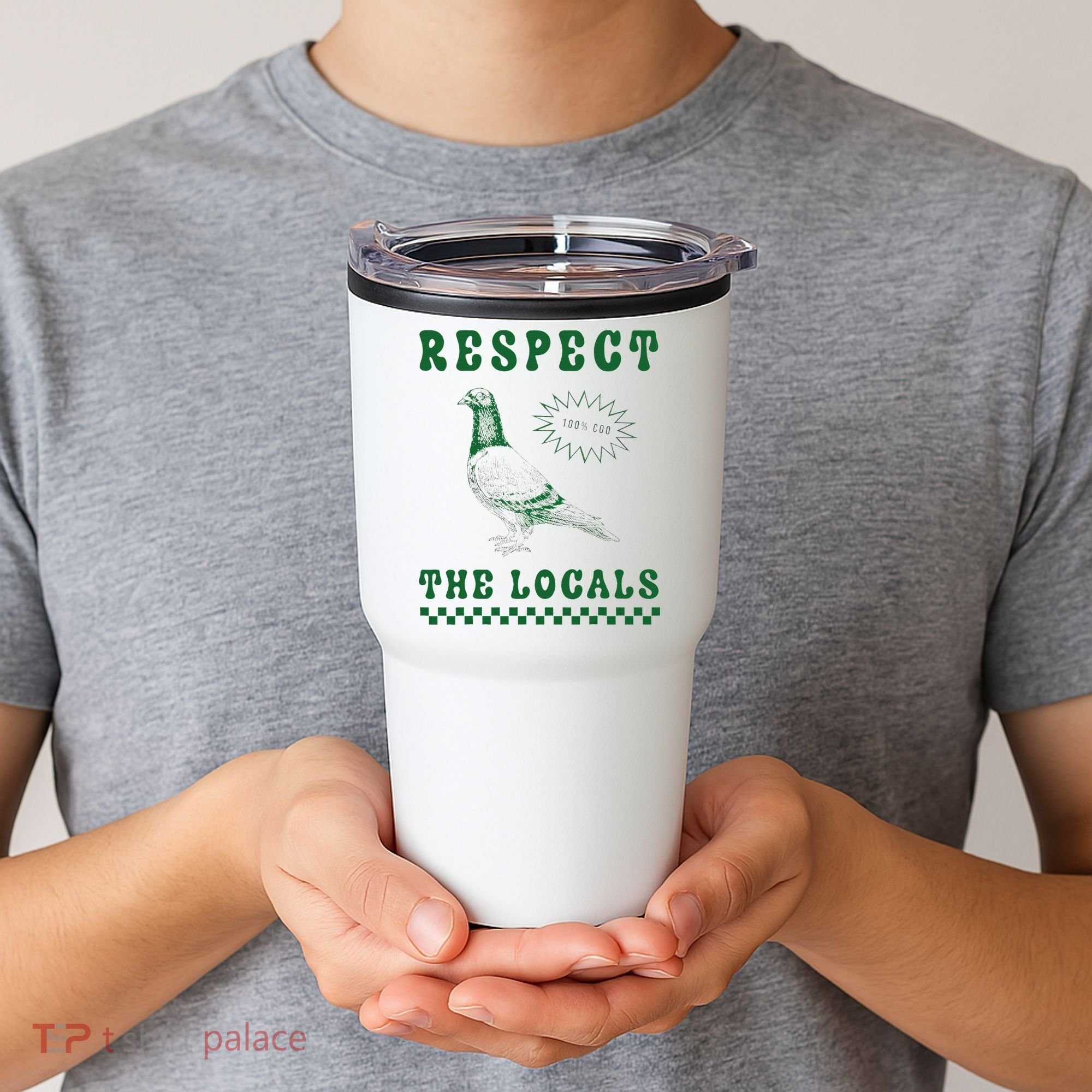 Respect The Local Pigeon Funny Retro Silly Pigeons Lover Tumbler