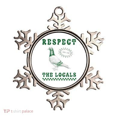 Respect The Local Pigeon Funny Retro Silly Pigeons Lover Ornament