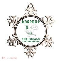 Respect The Local Pigeon Funny Retro Silly Pigeons Lover Ornament thumb 0