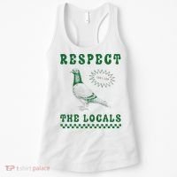 Respect The Local Pigeon Funny Retro Silly Pigeons Lover Women's Tank Top thumb 0
