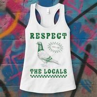 Respect The Local Pigeon Funny Retro Silly Pigeons Lover Women's Tank Top thumb 3