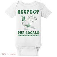 Respect The Local Pigeon Funny Retro Silly Pigeons Lover Baby Bodysuit thumb 0