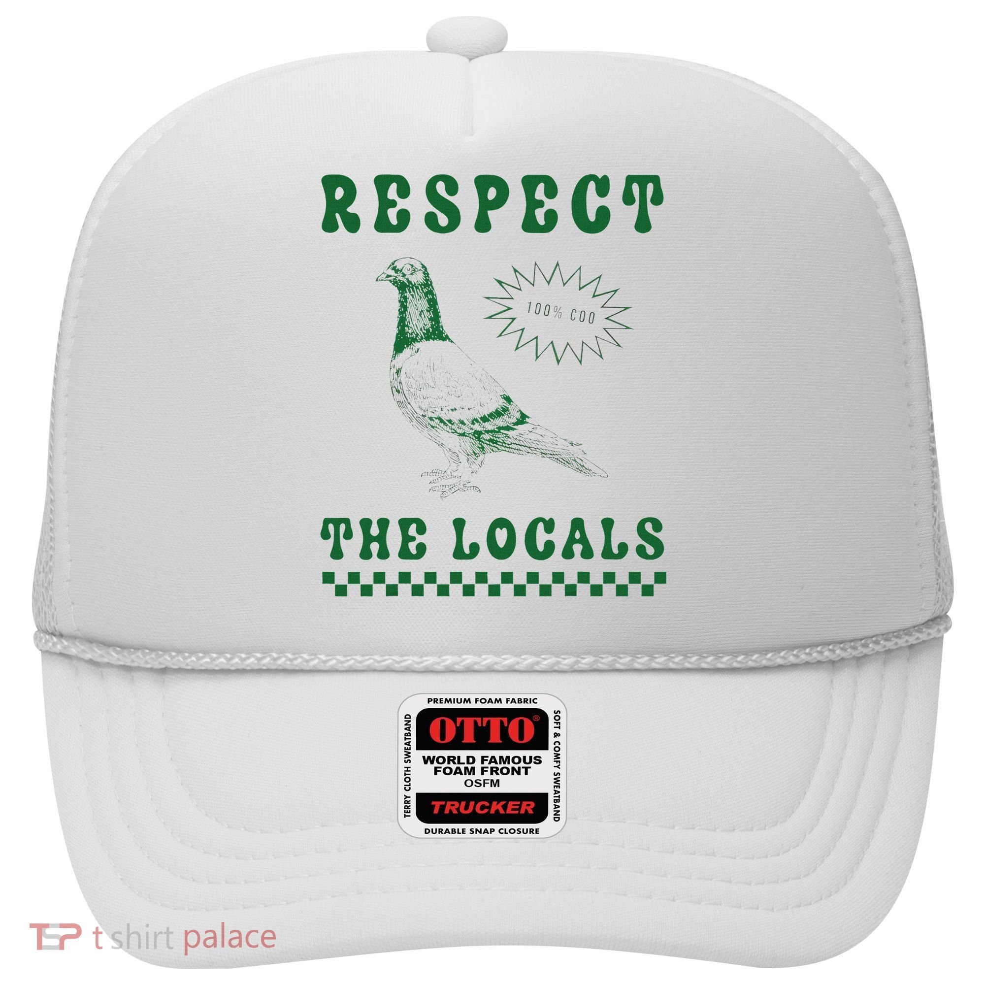 Respect The Local Pigeon Funny Retro Silly Pigeons Lover Hat