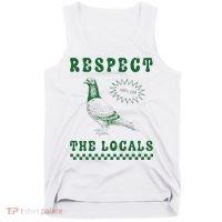 Respect The Local Pigeon Funny Retro Silly Pigeons Lover Tank Top thumb 0