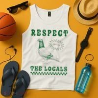 Respect The Local Pigeon Funny Retro Silly Pigeons Lover Tank Top thumb 4