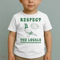 Respect The Local Pigeon Funny Retro Silly Pigeons Lover Toddler T-Shirt thumb 2